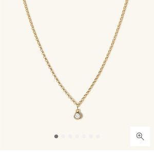 Mejuri gold vermeil chocker with white sapphire